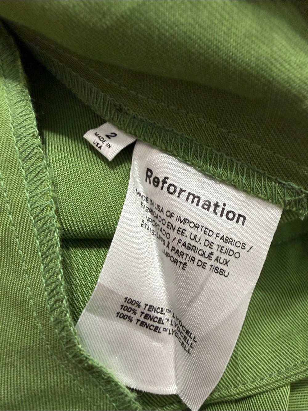 Reformation Mason Green
Wide-Leg Trousers - Picture 6 of 6